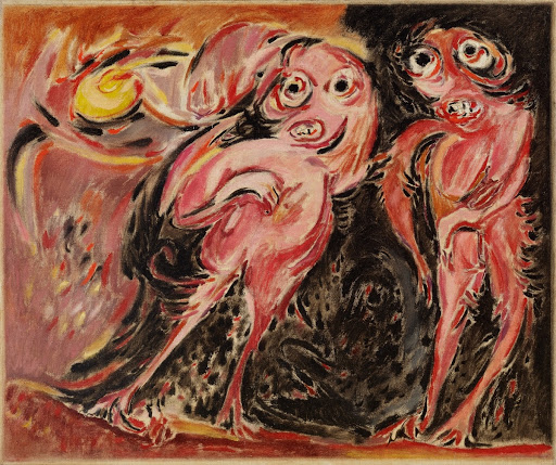 Duendes | Elves, óleo sobre tela | oil on canvas 97 x 117 cm Coleção | Collection João Sattamini, comodante commodate MAC Niterói