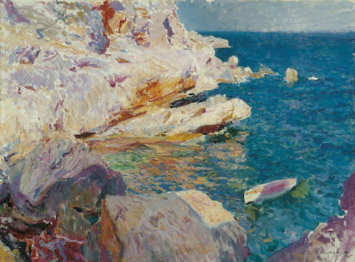 Rocks at Jávea. The White Boat