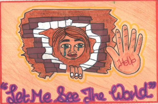 A postcard by Anjali Sapahia from Mohali, Punjab calls for helping women to break the societal barriers that has been build over many years & come out into the world