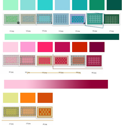 Choosing khangas to color code the "message" from a baobab, the Lamu Island, "Listening to the Rift Valley"