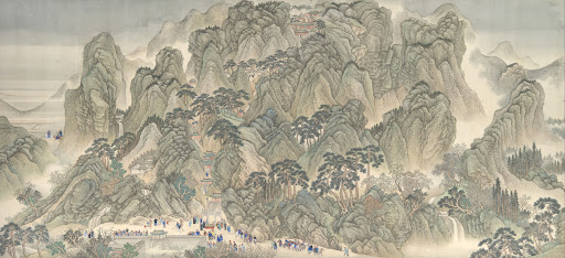 清 王翬 等 康熙南巡圖 （卷三: 濟南至泰山） 卷|The Kangxi Emperor's Southern Inspection Tour, Scroll Three: Ji'nan to Mount Tai