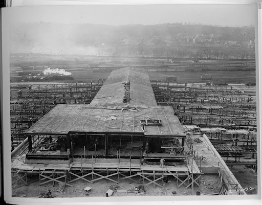 Construction of Cincinnati Union Terminal Station, 1931-1932