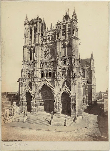 Gezicht op de Notre-Dame van Amiens