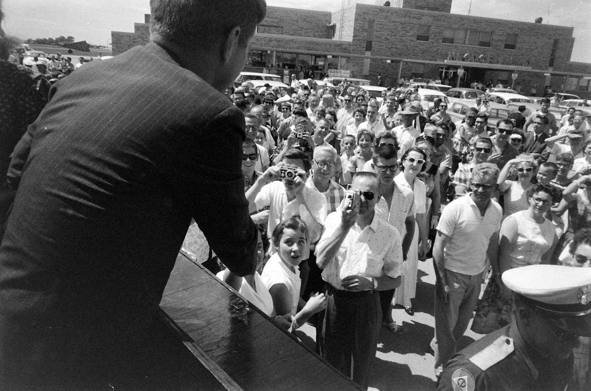 Kennedy And Symington At Quentin Burdick's Birthday Party In Fargo, North Dakota Caps.