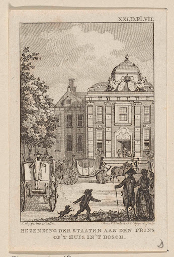 Aankomst van de afvaardiging van de Staten bij Willem V, 1788