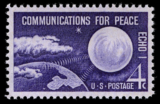 4c Communications for Peace - Echo I satellite stamp