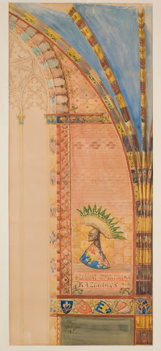 Cardboard for the polychrome of St. Mary's Church