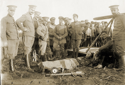 English bomber shot down