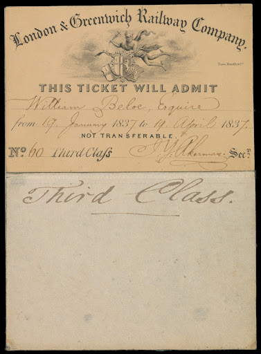 London & Greenwich Railway 3rd Class Season Ticket