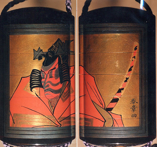 五代目市川団十郎肖像蒔絵印籠|Inrō with Kabuki Actor Ichikawa Danjūrō V