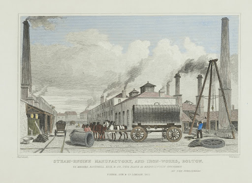 Steam-engine manufactory, and iron-works, Bolton