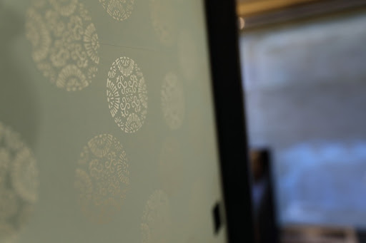 A sliding door with Kyoto karakami