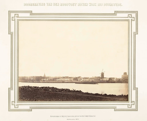 Havendammen te Wijk bij Duurstede, gezien van den linker Rijnoever