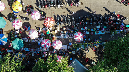 Dong Hoi fish market from the top