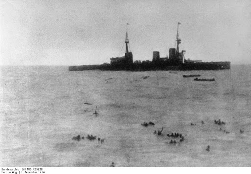 Rettung deutscher Schiffbrüchiger nach der Seeschlacht bei den Falklandinseln