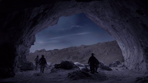 Evocation of reconstructed entrance to the Chauvet Cave
