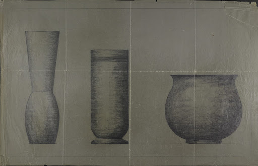 Untitled (Design drawing for three vases)