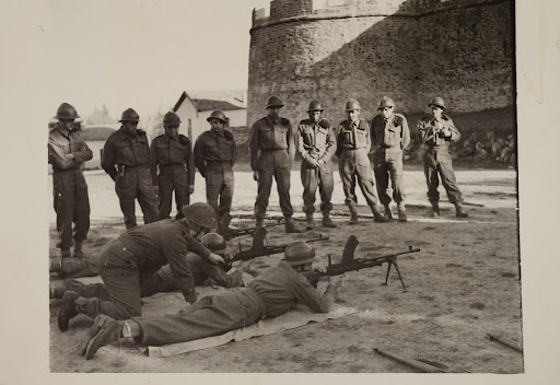 French Volunteers Train with British Uniforms and Bren Guns in North Africa (Issued February 1943)