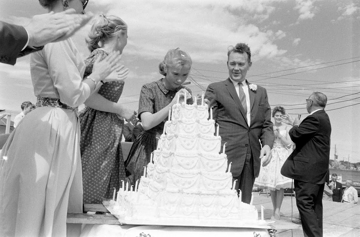 Kennedy And Symington At Quentin Burdick's Birthday Party In Fargo, North Dakota Caps.