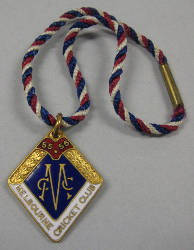 Melbourne Cricket Club membership fob, season 1955/56