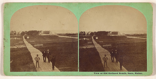 View at Old Orchard Beach, Saco, Maine. (Full Front)