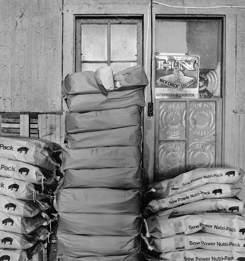 Bags of Feed, Bohstedt's, Victor, Iowa