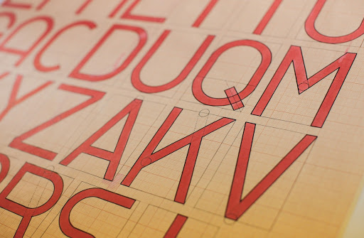 Writing exercise from the lessons of Joost Schmidt by Reinhold Rossig