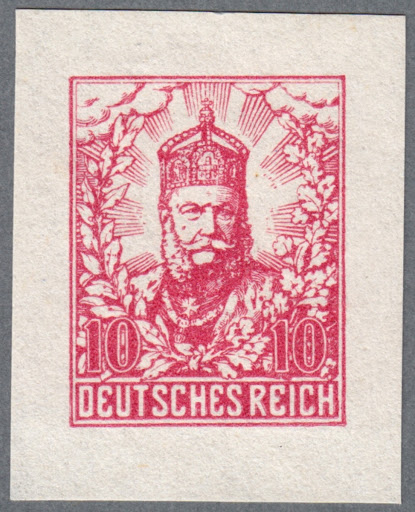 Versuchsdruck für Deutsches Reich Freimarken MiNr. 53-62