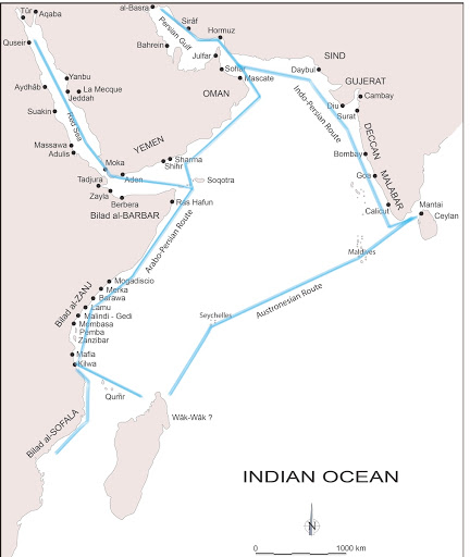 Map - the Indian Ocean Trade