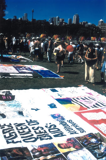 AIDS Quilt at Fair Day