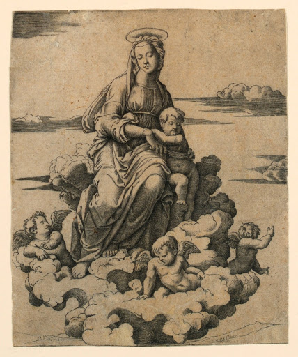 Virgin Seated On the Clouds