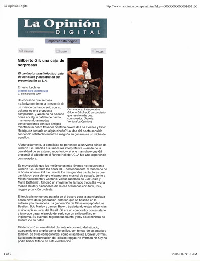 Documents from Gilberto Gil's Private Archive