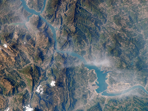 Three Gorges Dam seen from space