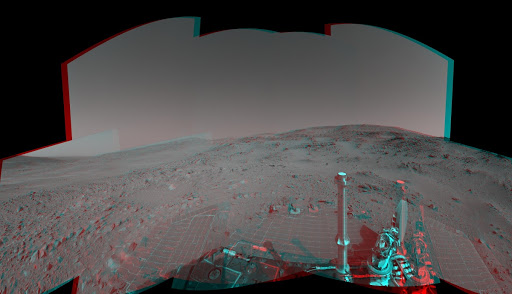 Spirit View on Sol 399 3-D