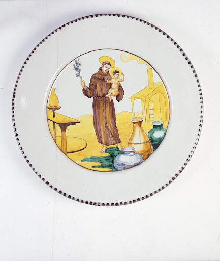 Large plate with Saint Anthony of Padua