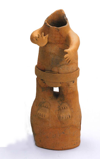 Sumo wrestler clay figure