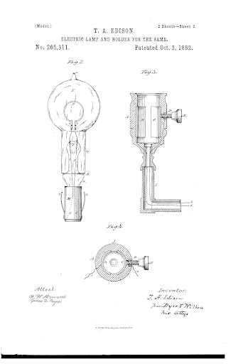 Patent electric lamp