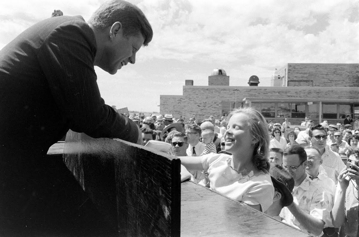 Kennedy And Symington At Quentin Burdick's Birthday Party In Fargo, North Dakota Caps.