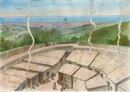 Poblat de la Moleta del Remei entre tossals