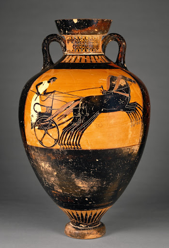 Attic Panathenaic Amphora (Woman warrior's shield, post-conservation)