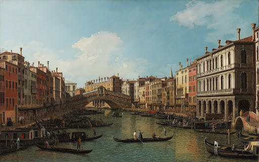 Venice: the Grand Canal from the Palazzo Dolfin-Manin to the Rialto Bridge