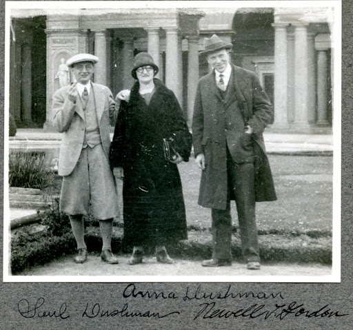 Saul Dushman, Anna Dushman, Newell Gordon., from scrapbook owned by Willis Whitney