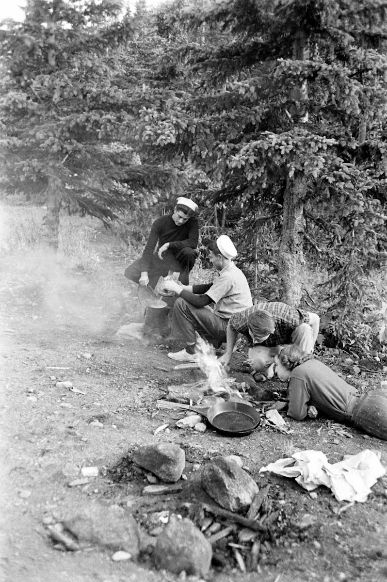 Boulder Glacier Party Sliding And Mountain Climbing