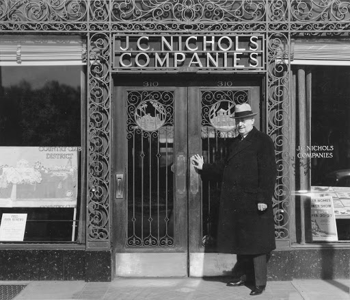 J. C. Nichols entering J. C. Nichols Companies Building