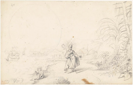 Heilige Augustinus en het kind aan zee