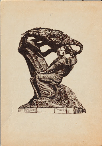 Postcard showing the monument to Fryderyk Chopin
