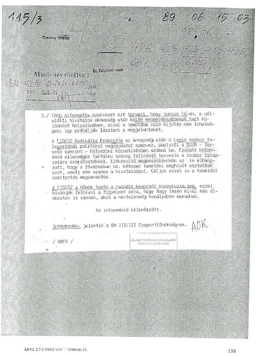 15 June 1989 Hungarian State Security Operative Report (2)