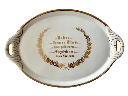 Striegauer Porzellanmanufaktur Anniversary Set Teacup and plate