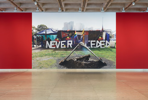 Sovereignty Never Ceded. Redfern Aboriginal Tent Embassy set up by Wiradjuri woman Jenny Munro to protest the gentrification and the erasing of Aboriginal families by the Aboriginal Housing Company & their developers