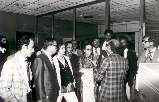 Prof. Govind Swarup addressing a gathering on Ooty Radio Telescope